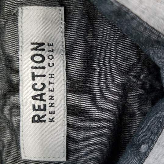 Reaction Kenneth Cole Men Grey Long Sleeve Button Up S image number 3