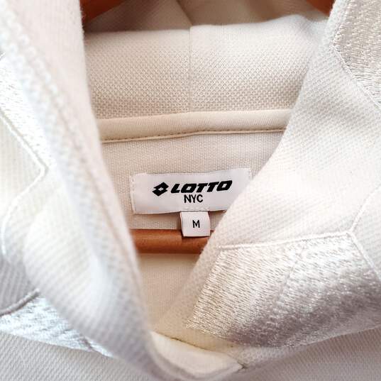 LOTTO NYC | White Hoodie | Men's Size M image number 3