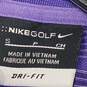 Nike Golf Men's Dry-Fit Purple Pinstripe Polo Shirt Size S image number 4