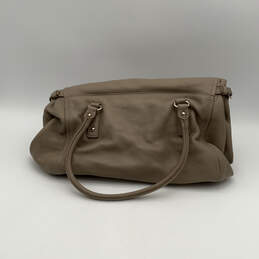 Womens Taupe Leather Inner Pocket Double Handed Elegant Shoulder Bag alternative image