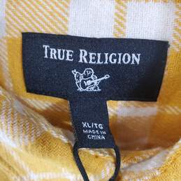 True Religion Men Yellow Plaid Flannel Sz XL Nwt alternative image
