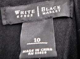 White House Black Market Women's Long Sleeve Black Dress Size 10 alternative image
