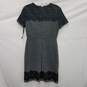 Karl Lagerfeld Paris 100% Polyester and Black Lining Black Speckle Embroidered Midi Dress Size 4 image number 1
