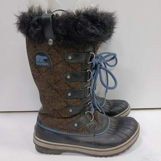 Sorel Women's Tofino Black/Brown Winter Boots NL2034-248 Size 7.5 image number 3