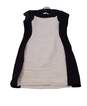 Womens Black White Sleeveless Round Neck Sheath Dress Size 6 image number 1