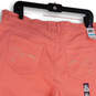 NWT Womens Pink Denim Medium Wash Stretch Classic Fit Capri Pants Size 16 image number 4