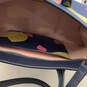 Womens Blue Double Handle Inner Pocket Satchel Bag Purse w/ Lemons image number 5