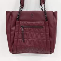 Simply Vera Burgundy Leather Handbag alternative image