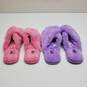 Lot of 2 Pairs BP. Women's Slippers Size Pink M/ Purple L image number 2
