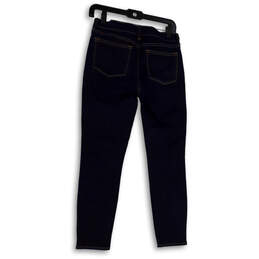 Womens Blue Denim Dark Wash Stretch Pockets Skinny Leg Jeans Size 26/26 alternative image