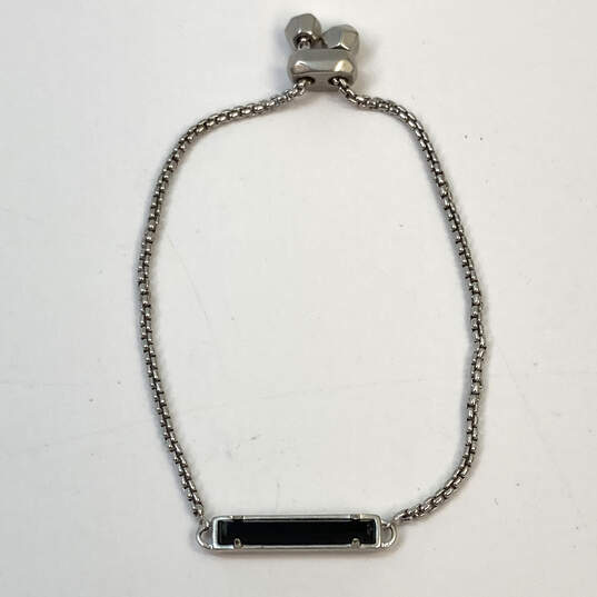 Designer Kendra Scott Silver-Tone Adjustable Robe Chain Bracelet image number 2
