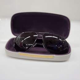 Stella McCartney Gunmetal/Black Aviators Blue Lens Sunglasses AUTHENTICATED alternative image