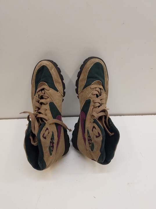 Nike Air Caldera Hiking Boots 685015-252 Size 7 Tan, Green image number 5