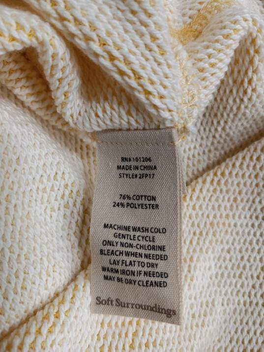 Soft Surroundings Women's Yellow Cowl Neck Sweatshirt Size L - NWT image number 4