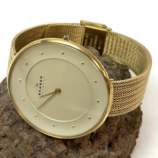 Designer Skagen Gitte SKW2243 Gold-Tone Stainless Steel Analog Wristwatch image number 1