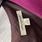 Womens Purple Sleeveless Round Neck Regular Fit Back-Zip Shift Dress Sz 12 image number 3