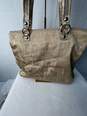 Certified Authentic Coach Gold Metallic Tote Bag image number 2