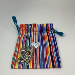 Designer Brighton Silver-Tone Heart Shape Pendant Necklace With Dust Bag
