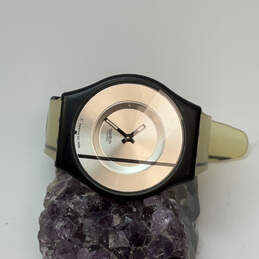 Designer Swatch Swiss Skin Pure Line Silver Round Dial Analog Wristwatch