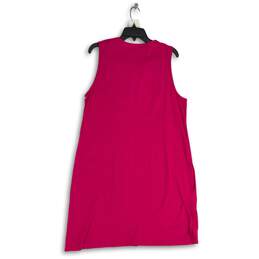 Lands' End Womens Pink Embroidered Sleeveless A-Line Dress Size L 14-16 alternative image