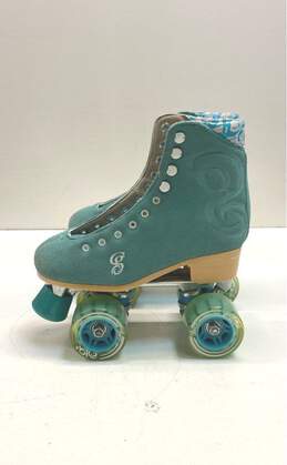 Candi GRl Carlin Suede Teal 4 Wheel Roller Skates Women's Size 6 B alternative image