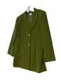 Womens Green Wool Long Sleeve Single Breasted Blazer Suit Jacket Size 16 image number 3