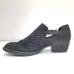 BORN Nanna Black Suede Perforated Ankle Buckle Shoes Women's Size 7.5 M alternative image