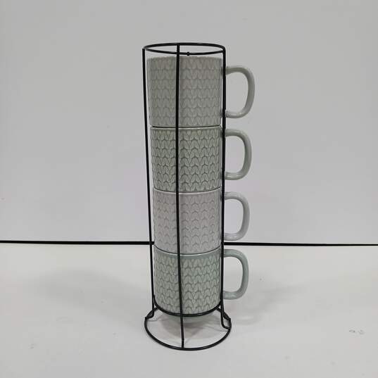 Heartland Hive Stackable Mugs w/ Wire Rack Set image number 1