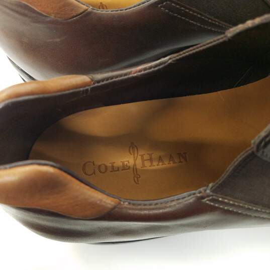 Cole Haan Brown Leather Slip On Shoes Men's Size 10.5 image number 7