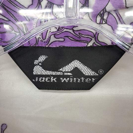 Jack Winter Vintage Purple Mushroom Patterned Button Up Shirt WM Size S image number 3