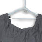 Womens Gray Striped Off The Shoulder Ruffle Front Blouse Top Size X-Large image number 4