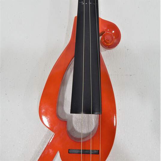 Sojing Brand 4/4 Full Size Orange Electric Violin w/ Soft Case and Bow image number 7