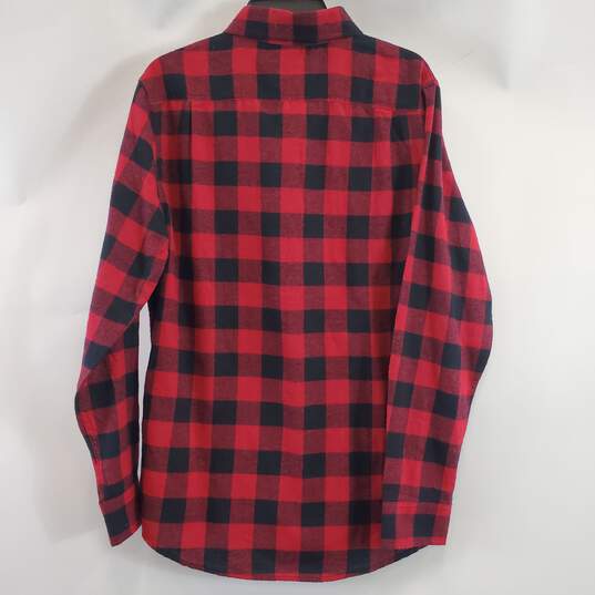 Lee Men Red Buffalo Plaid Button Up M NWT image number 2