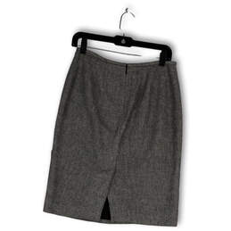 Womens Black White Back Zip Knee Length Straight & Pencil Skirt Size 2 alternative image