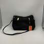 NWT Womens Black Leather Detachable Strap Inner Pockets Shoulder Bag image number 1