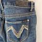 Seven7 Women Dark Wash Flared Jeans sz 10 image number 4