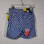 NWT Mens Striped Hand Wave Drawstring Waist Swim Shorts Size Small/30 image number 2