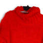 NWT Womens Red Knitted Long Sleeve Turtleneck Pullover Sweater Size M image number 3