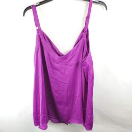 Torrid Women Purple Silk Tank Top Sz 2 alternative image