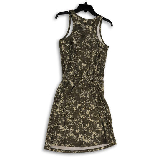 Womens Green Floral Round Neck Sleeveless Fit And Flare Dress Size XS image number 2