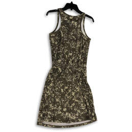 Womens Green Floral Round Neck Sleeveless Fit And Flare Dress Size XS alternative image