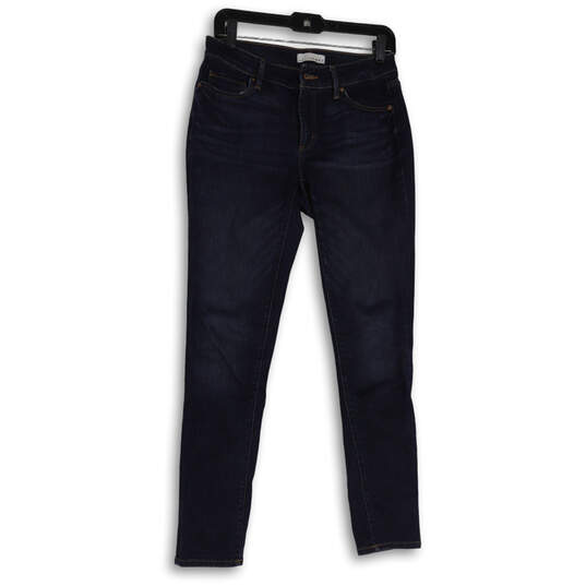 Womens Blue Dark Wash Pockets Stretch Denim Curvy Skinny Jeans Size 2/26 image number 1