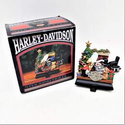 Harley Davidson Cast Iron Motorcycle Stocking Holder Christmas Decor IOB
