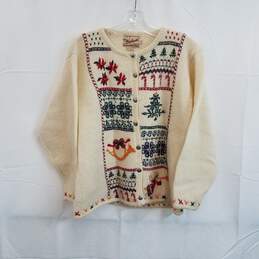Woolrich Women's Holiday Wool Blend Cardigan Size M