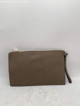 Michael Kors Womens Beige Leather Lined Zip Top Studded Wristlet Wallet Handbag alternative image
