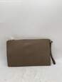 Michael Kors Womens Beige Leather Lined Zip Top Studded Wristlet Wallet Handbag image number 2
