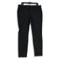 Womens Black Flat Front Pockets Straight Leg Ankle Pants Size 16 Tall image number 2