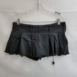 Free People Women's Black Cotton Pleated Skirt Size 8