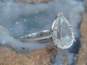 14K White Gold Clear Quartz Solitaire Ring 3.4g image number 1