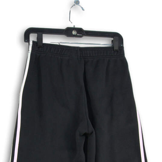 Mens Black Elastic Waist Slash Pockets Drawstring Sweatpants Size Small image number 4
